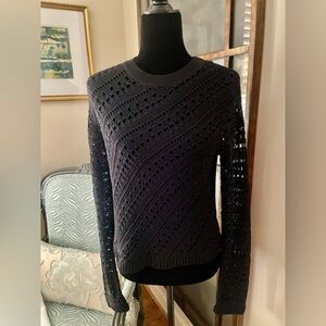 THEORY CROCHET CREWNECK LIGHTWEIGHT SWEATER. NWOT!!!